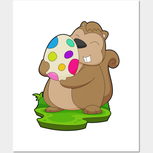 Squirrel Easter Easter egg Posters and Art